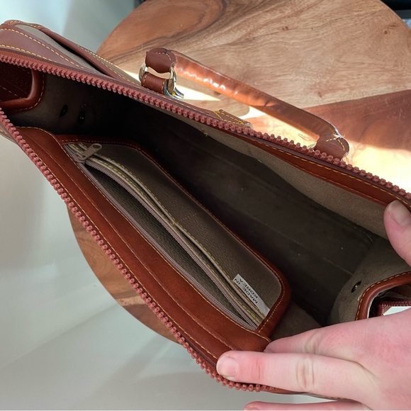 Vintage Dooney & Bourke Pebbled Leather Satchel Handbag - Picture 2 of 7